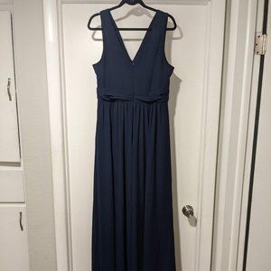 Lulu's Navy Blue Thoughts of Hue Dress NWT Medium M